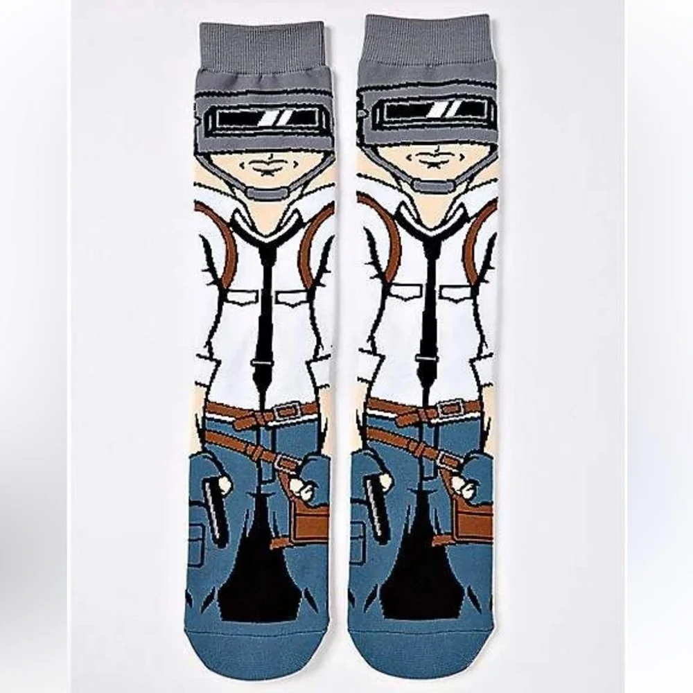Spencer’s 1 pair of Bioworld PUBG character crew socks, size 10-13 new